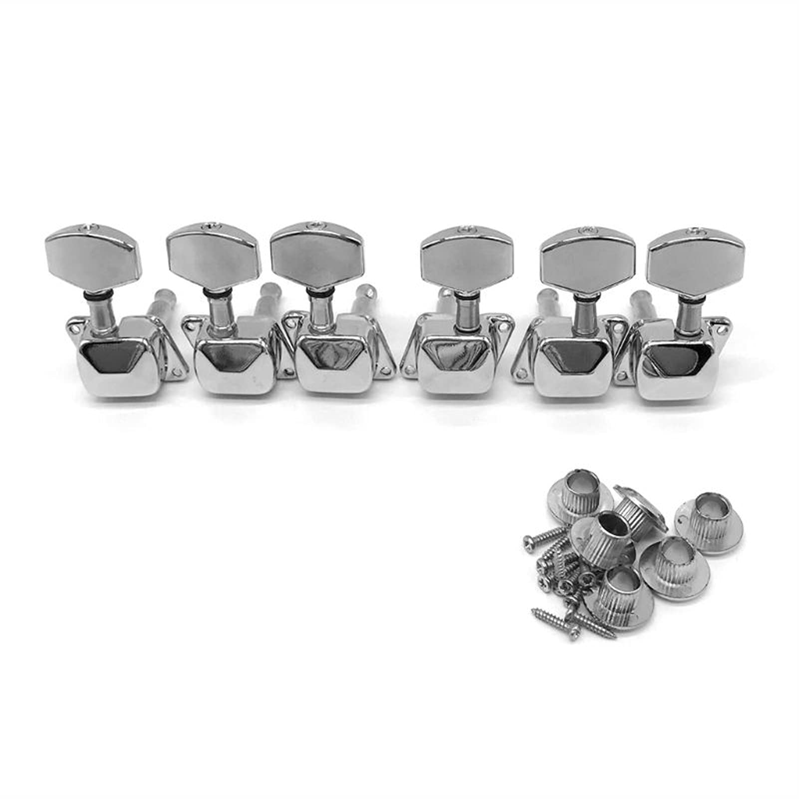 6-Piece Acoustic Guitar Machine Head Tuners - Left & Right Handed Guitar Tuning Pegs for Folk & Classical Guitars - Premium Replacement Tuners for Smooth String Tuning | Perfect for Guitar Maintenance & DIY Repairs