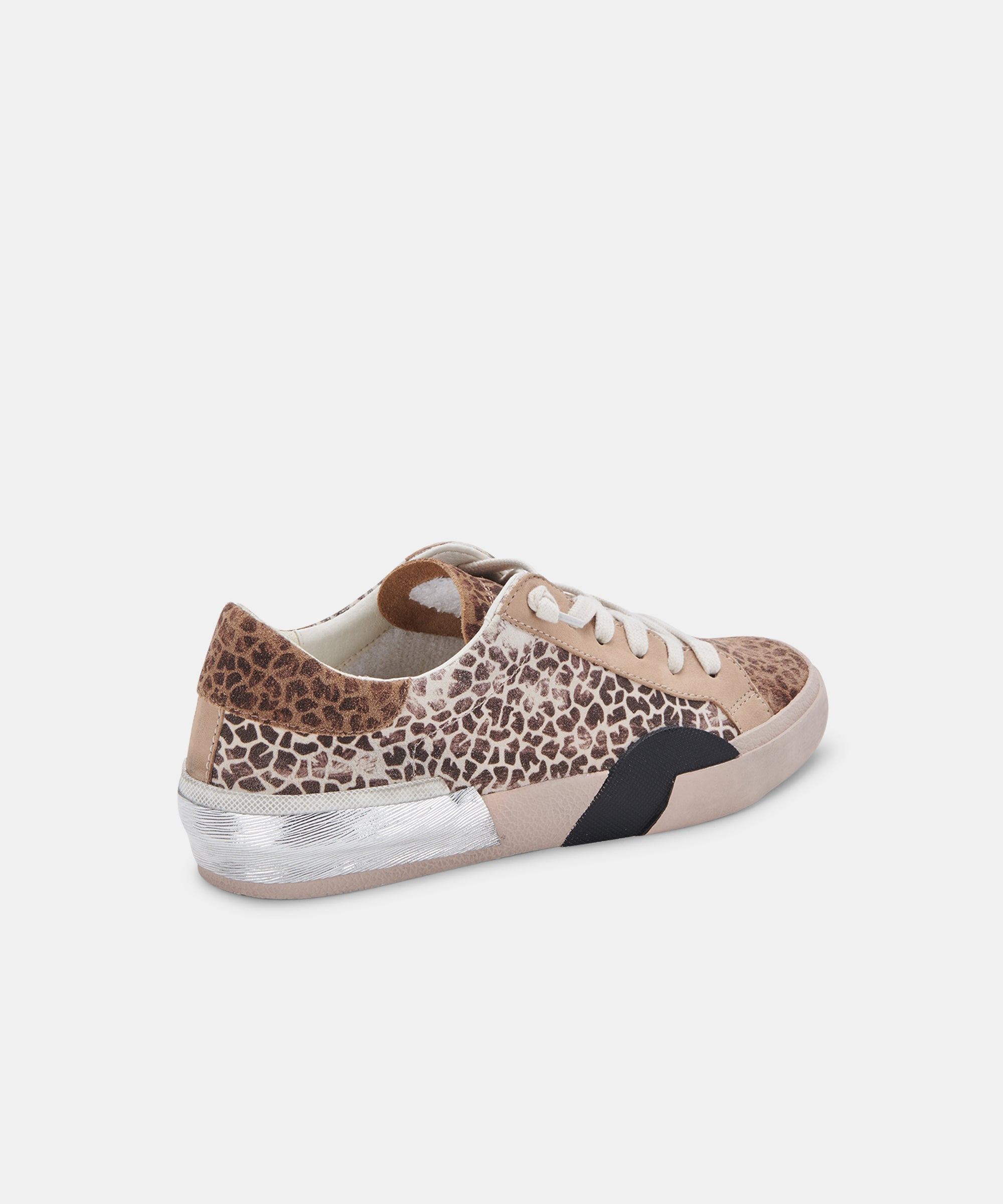 ZINA SNEAKERS Women's Fashion Leopard Print Multi-Colored Dusted Suede Casual Shoes - Perfect for Streetwear, Work & Everyday Comfort