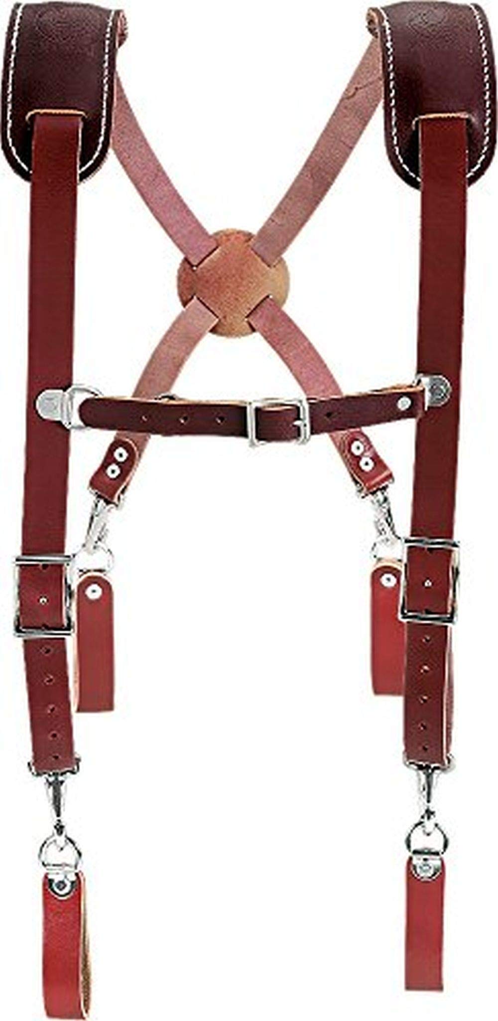 Occidental Leather 5009 Premium Leather Work Suspenders for Carpenters & Construction Workers - Comfortable Tool Belt Support for Professional Tradesmen