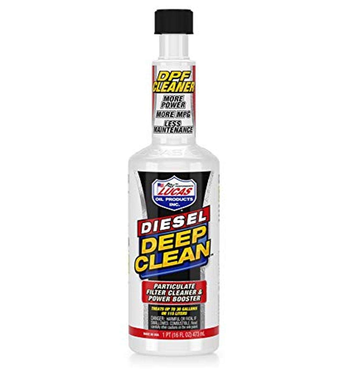 Lucas Oil 10872 Diesel Deep Clean Engine Oil Treatment – 16 oz Bottle for Improved Performance & Fuel Efficiency – Ideal for Diesel Trucks, Heavy Equipment & Marine Engines