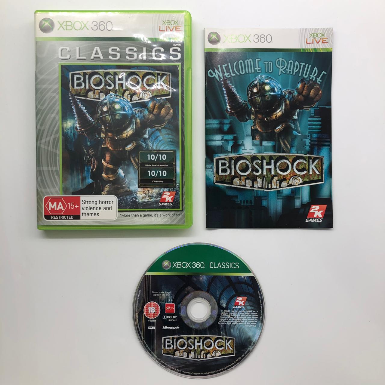 BioShock Xbox 360 Game with Manual - PAL Version - Perfect for Horror Action Adventure Gaming