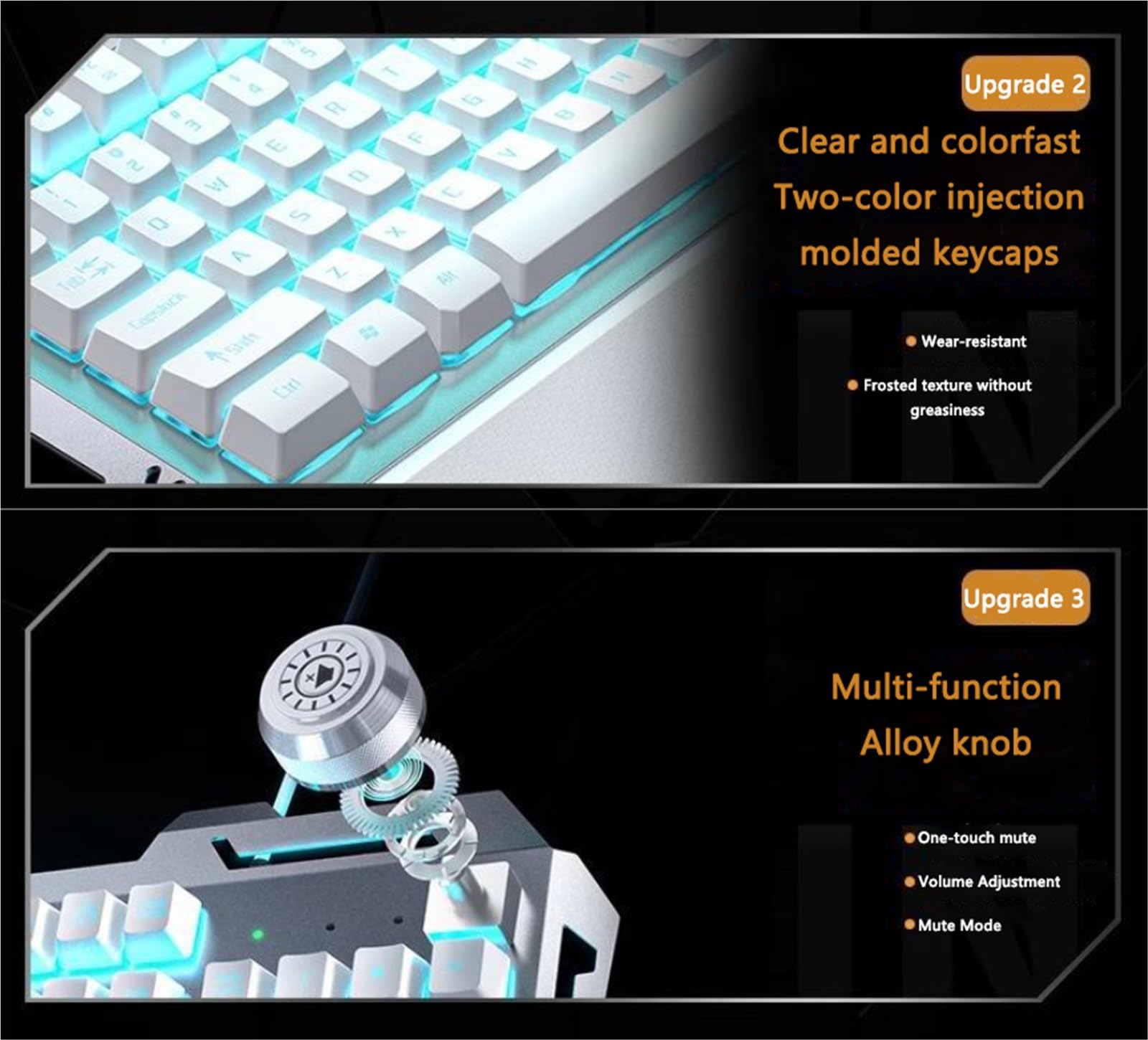 RGB Gaming Keyboard and Mouse Combo with Wired USB Mechanical Switches, Rainbow Backlit for PC - Perfect for Office Work, Beginner Gamers & Professional Gaming Setups