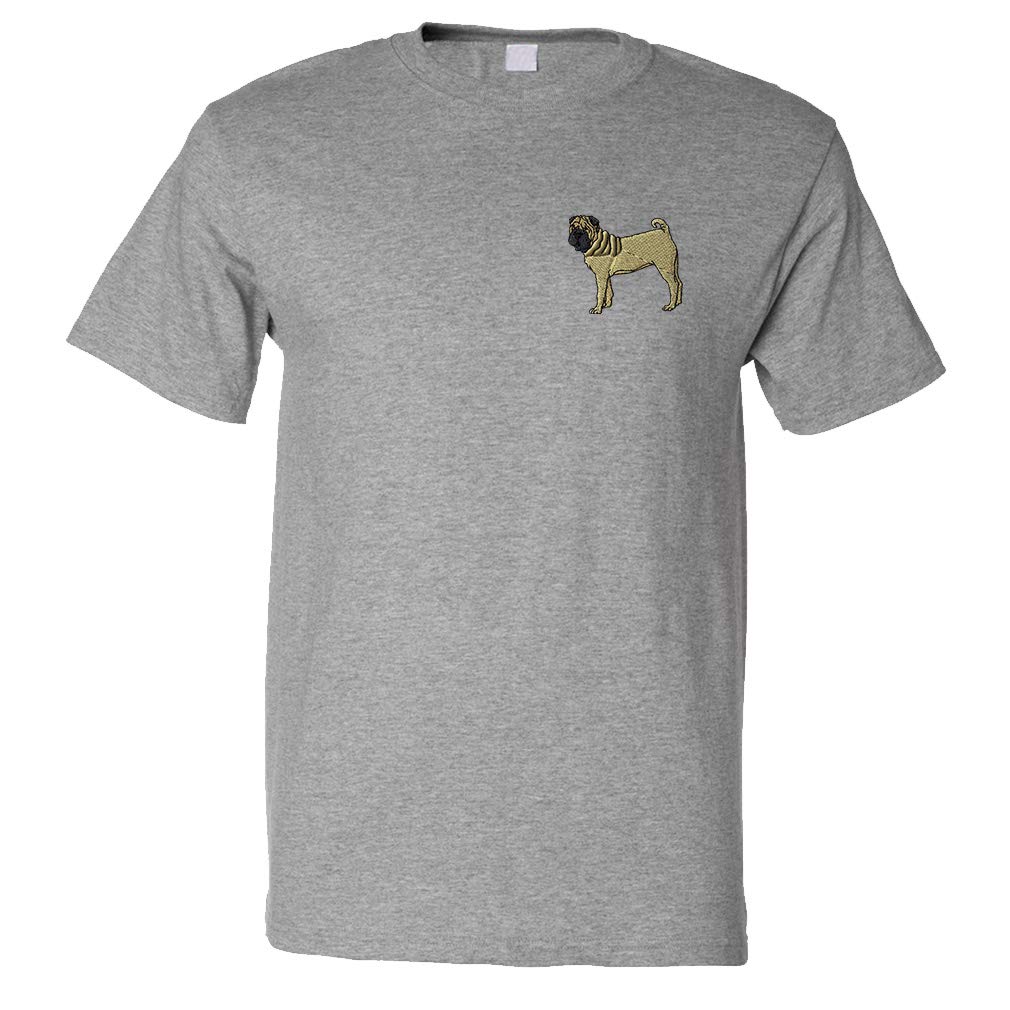 Funny Chinese Shar-Pei Graphic T-Shirts for Men - 100% Cotton Comfort Fit Casual Tee - Perfect for Dog Lovers, Gifts & Everyday Wear