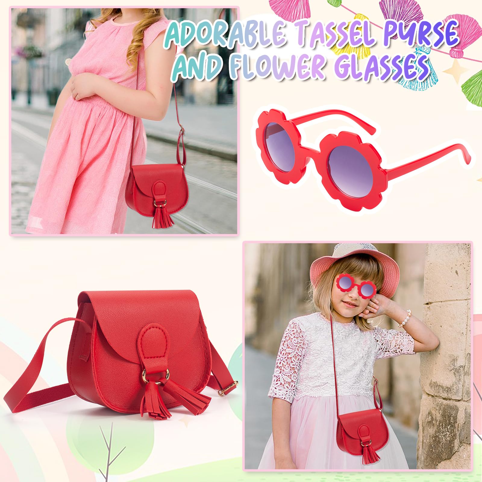**Girls Crossbody Purse for Kids Age 2-14 | Cute Tassel Shoulder Bag for Toddler & Little Girls | Perfect for School, Travel & Playdates**