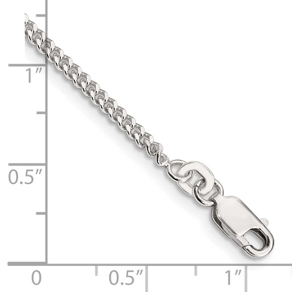 2mm Sterling Silver Curb Chain Anklet Bracelet for Women - Elegant Foot Jewelry for Beach, Party & Everyday Wear