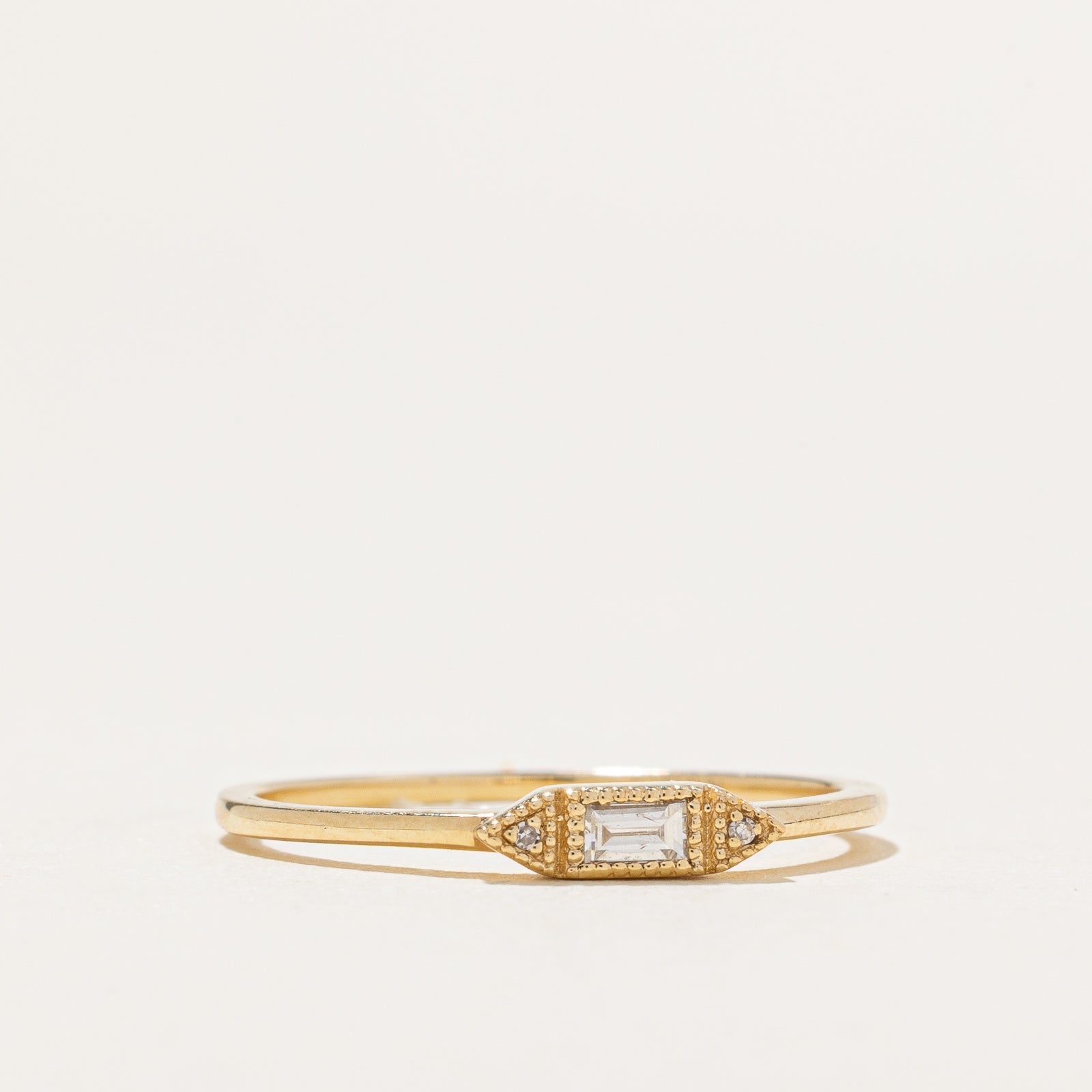 KC Designs White Diamond Ring | 0.005ctw | Size 7 | Elegant Wedding Band & Anniversary Gift for Her