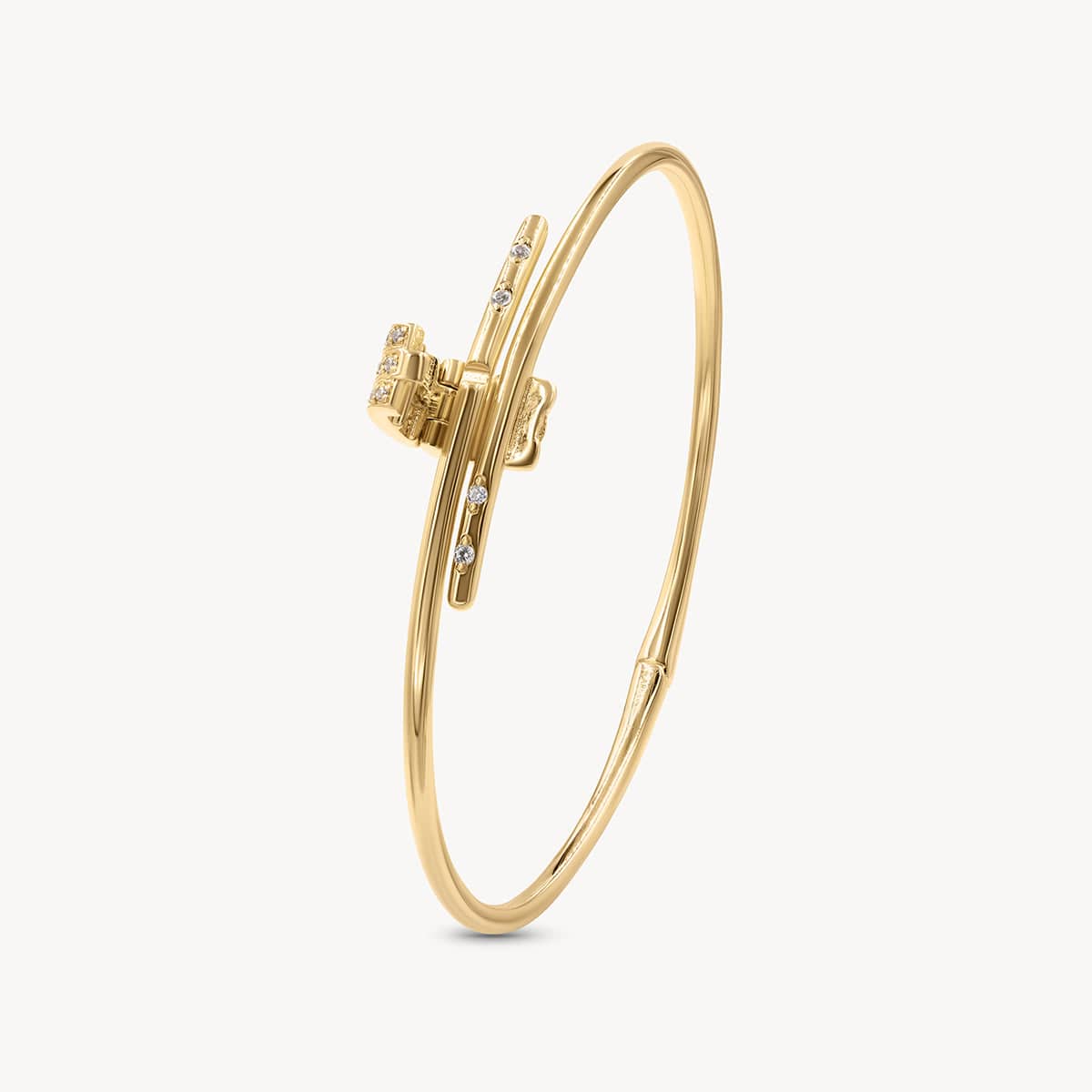 Elegant Diamond Latch Bracelet for Women - 14K Gold Plated Cubic Zirconia Tennis Bracelet | Perfect for Weddings, Anniversaries & Special Occasions