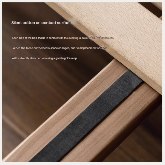 Black Walnut Solid Wood Bed Frame - Wabi Sabi Style Minimalist Bedroom Furniture for Zen & Japandi Home Decor