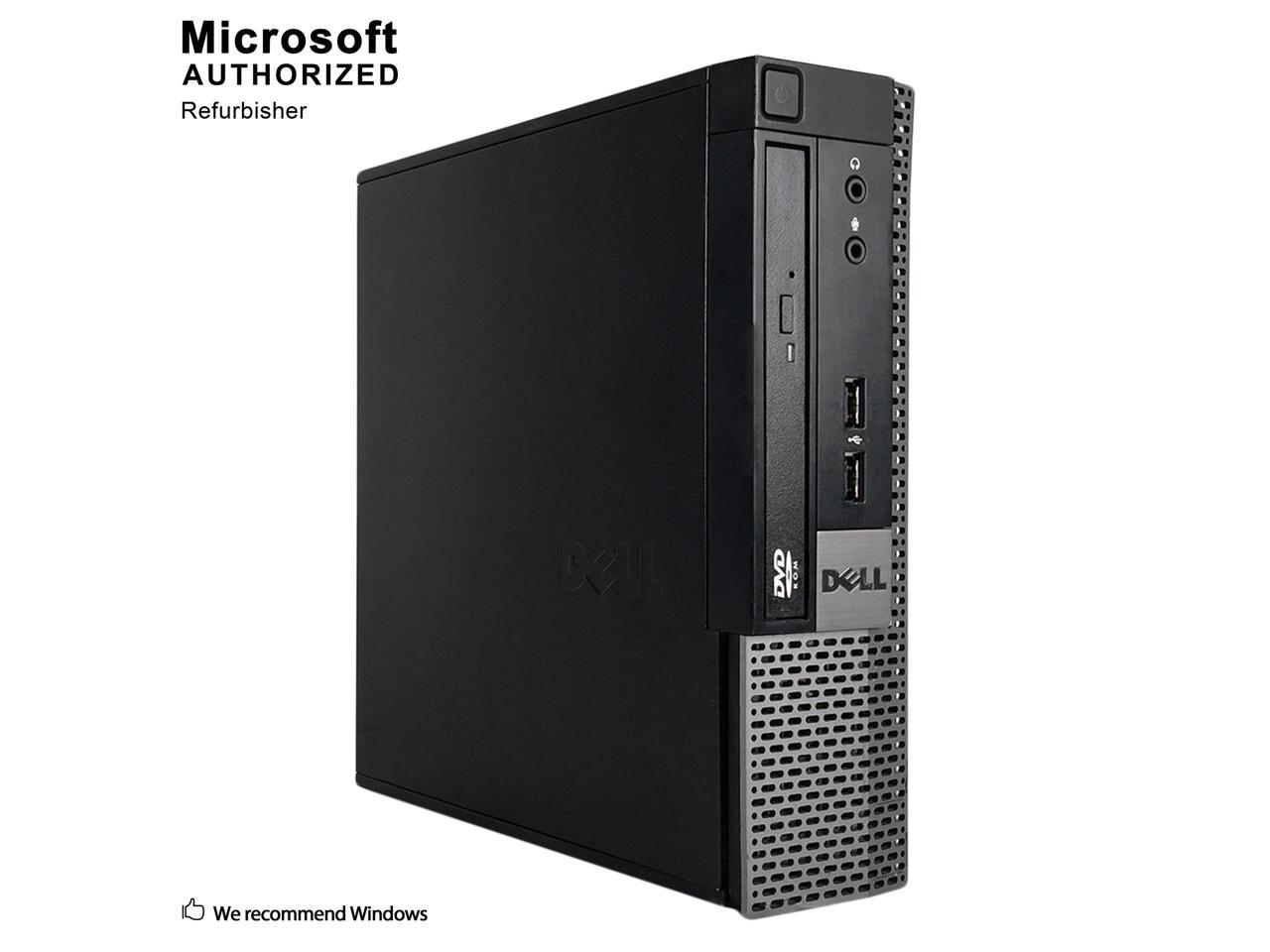 Dell OptiPlex 9020 USFF Ultra Small Desktop PC - Intel Core i5-4590S Quad-Core 3.7GHz, 8GB DDR3 RAM, 128GB SSD, Windows 10 Pro 64-bit - HDMI, DisplayPort, VGA, DVD RW, USB WiFi - 1 Year Warranty - Perfect for Home Office, Business Workstations & Compact Computing
