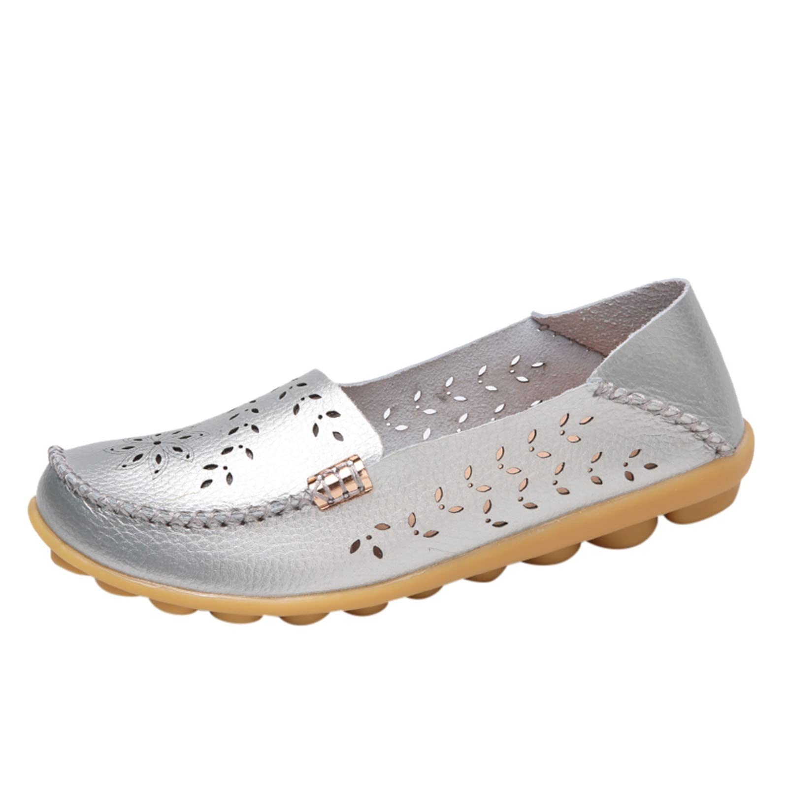 MLAGJSS Women's Low Heel Orthopedic Slip-On Walking Shoes - Lightweight Soft Casual Sneakers for Work, Travel & Everyday Comfort