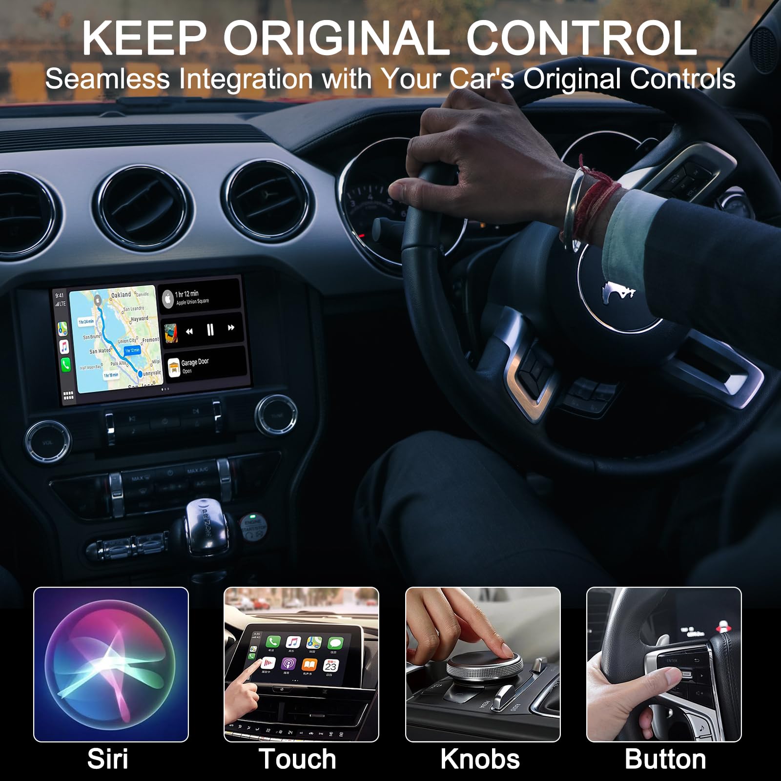 2024 Wireless CarPlay Adapter - Plug & Play Upgrade for Factory Wired CarPlay | Converts Wired to Wireless Fast & Easy | Compatible with 2015+ Cars & iPhone iOS 10+ | Perfect for Commuting, Road Trips & Hands-Free Driving
