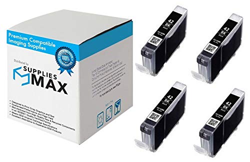 Canon PIXMA PRO 100 Black Ink Cartridge Replacement (4-Pack) - CLI-42BK Compatible - High-Quality Inkjet Printing for Photos & Documents
