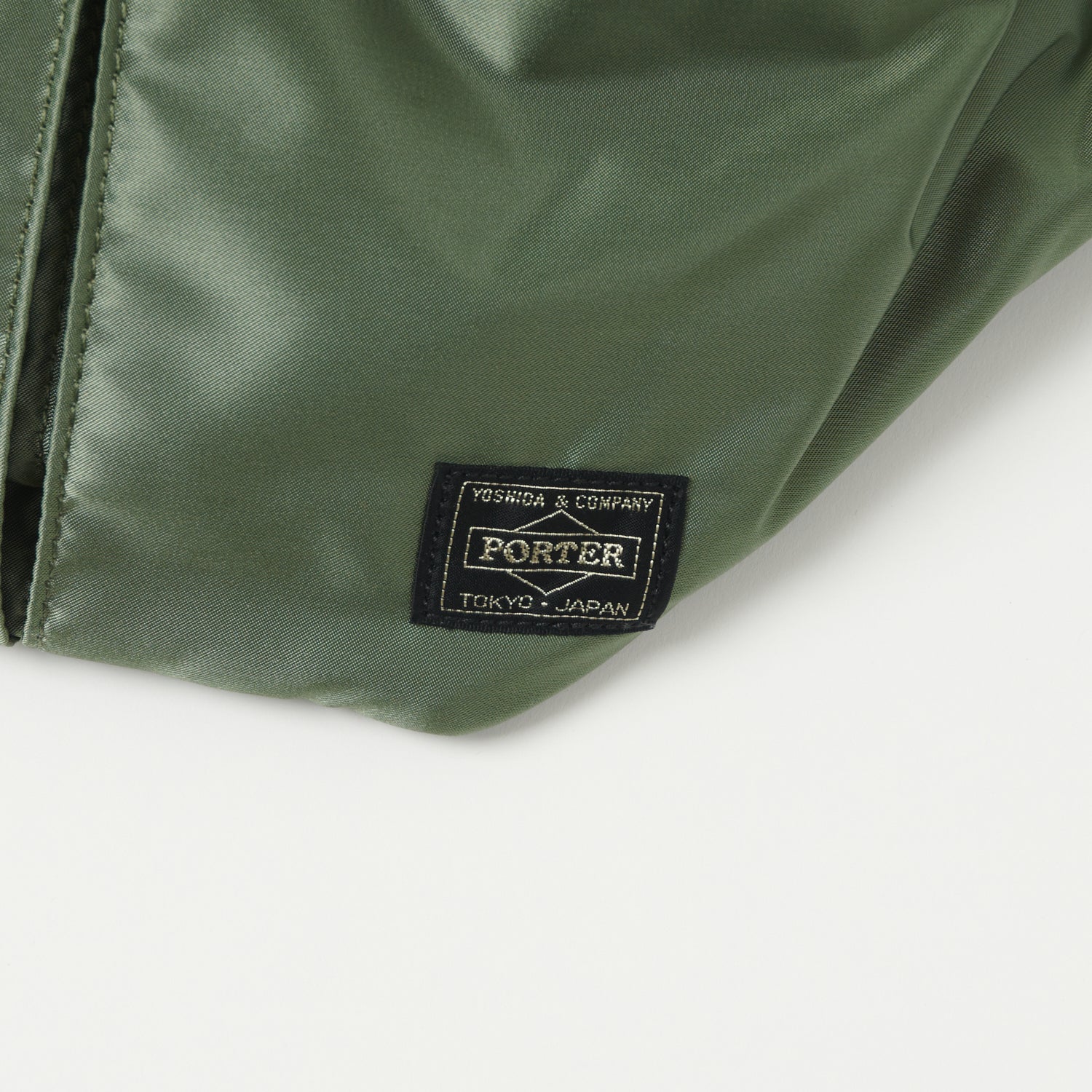 Porter Yoshida & Co. Large Tanker Waist Bag - Sage Green Crossbody Fanny Pack for Men & Women | Outdoor Travel, Hiking, Cycling & Everyday Use