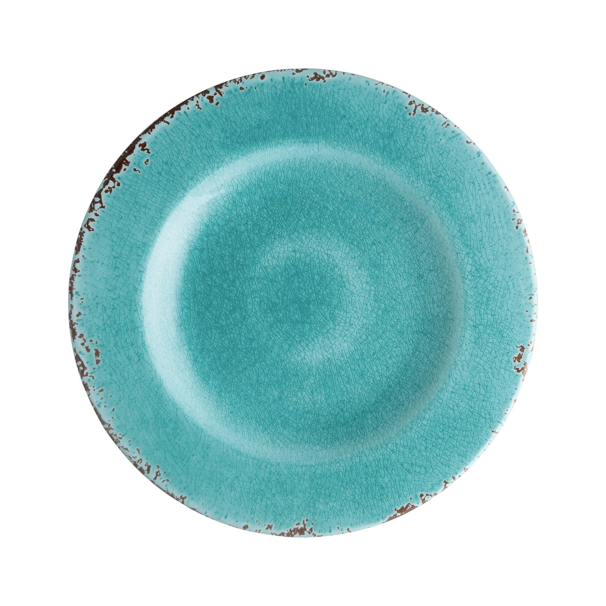 UPware 6-Pack Crackle Melamine Plates - BPA-Free, Dishwasher Safe, 8.75