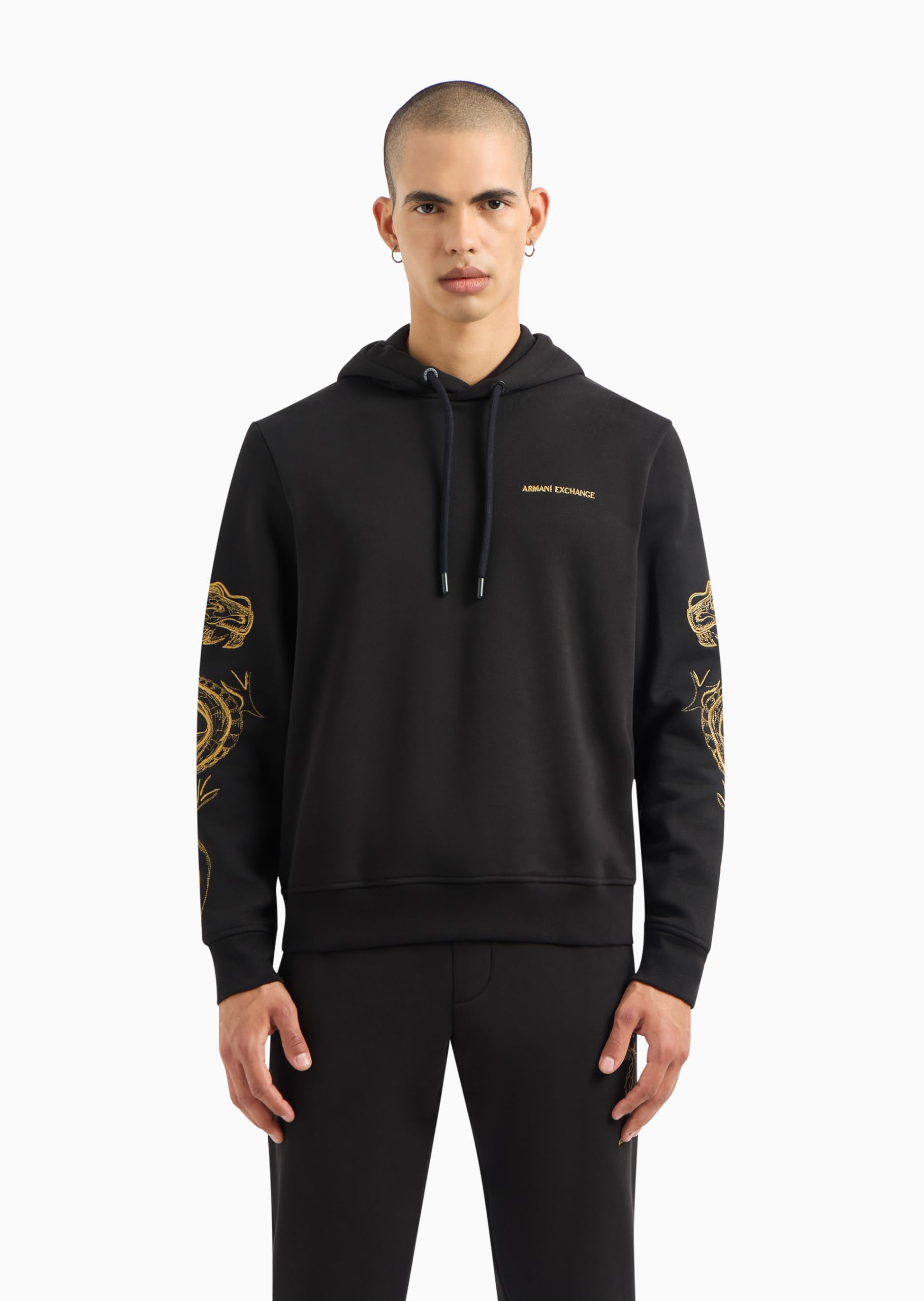 Armani Exchange Men's Limited Edition Lunar New Year Dragon Hoodie - Stylish Streetwear for Festive Celebrations & Casual Outings