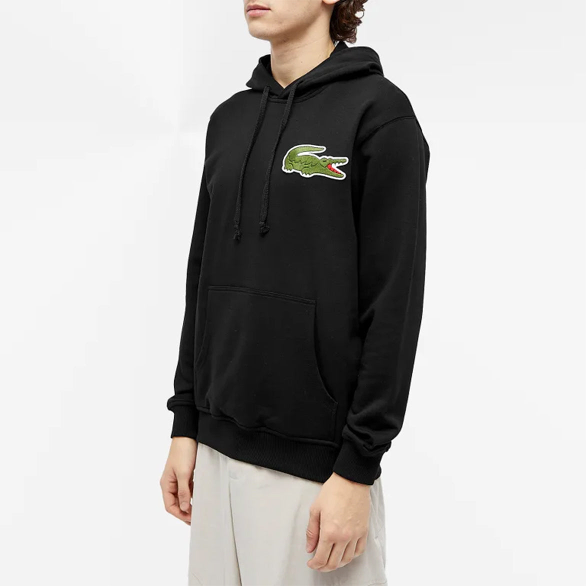CDG x Lacoste Crocodile Hoodie - Black | Unisex Pullover Sweatshirt | Streetwear Fashion for Men & Women | Perfect for Casual Outfits & Urban Style
