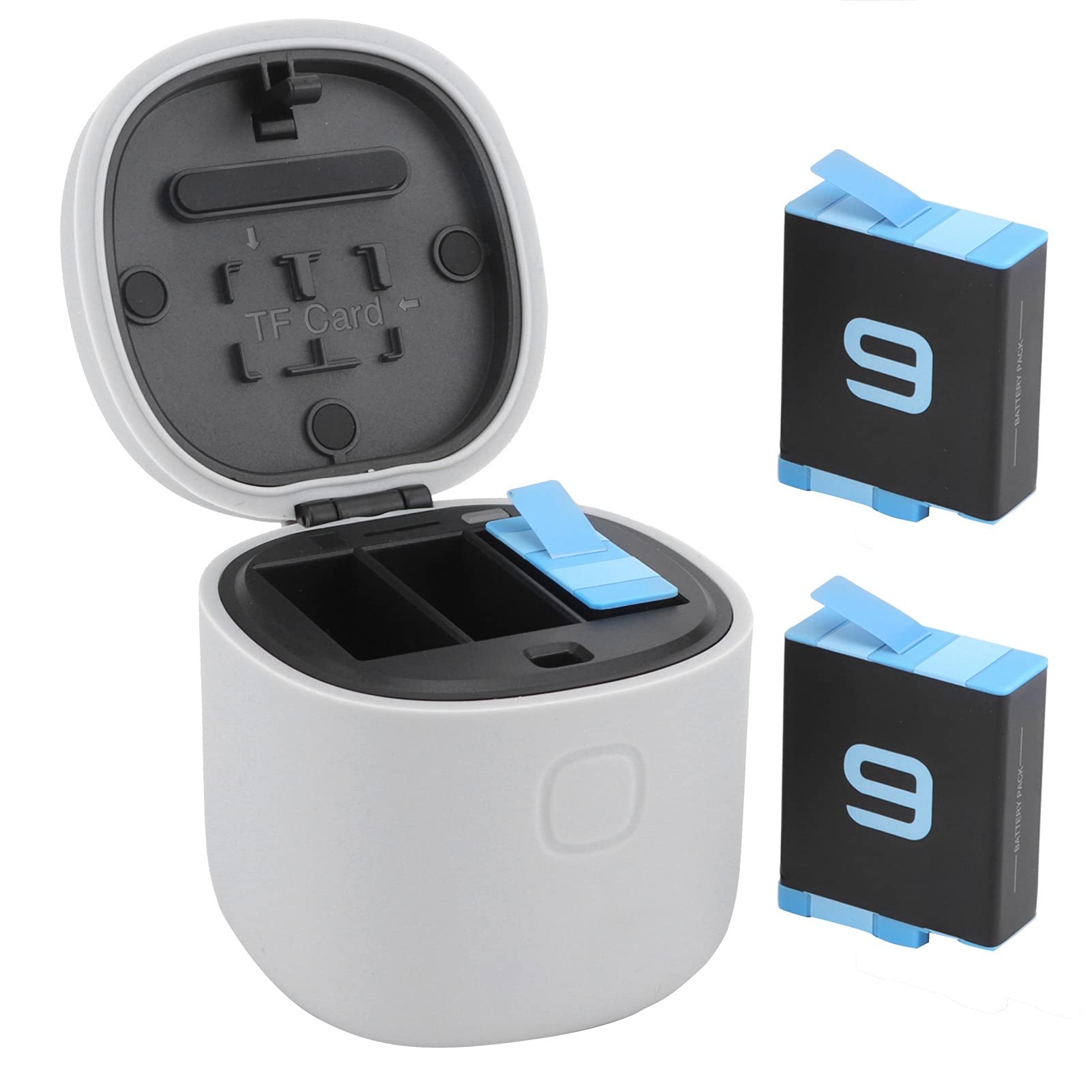 Talany USB 2.0 Battery Charger for GoPro Hero 9 - Portable Dual Action Camera Charger with LED Indicator | Perfect for Travel, Outdoor Adventures & Sports Photography