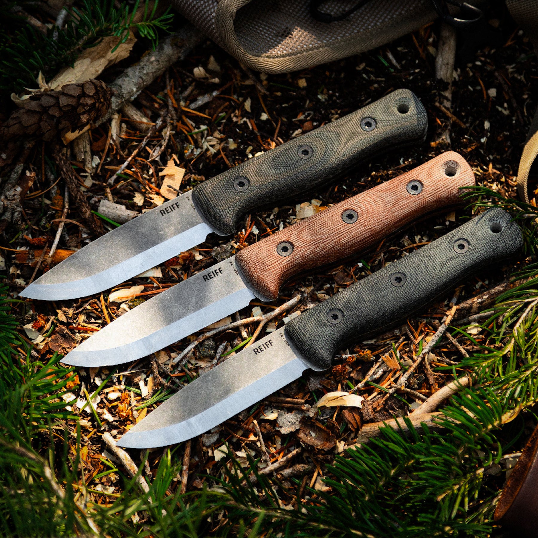 Premium BLEM F4 Scandi Bushcraft Knife - Acid Stonewashed CPM 3V Steel Blade with Black Canvas Micarta Handle - Perfect for Outdoor Survival, Camping & Bushcraft Activities