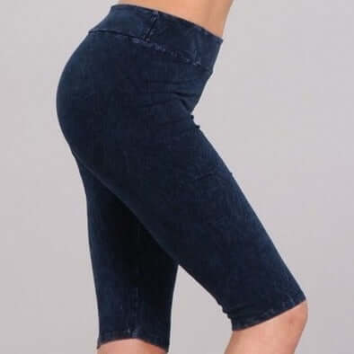 High Waist Long Biker Shorts for Women - Made in USA - Perfect for Yoga, Workouts & Casual Wear