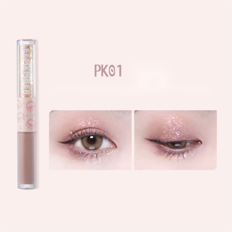 LEEMEMBER Twin Star Liquid Dual Ended Eyeshadow - Sparkling Bulb Long Lasting Makeup for Day & Night Wear (Party, Date, Special Occasions)