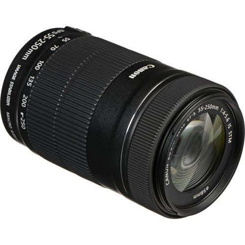 Canon EF-S 55-250mm f/4.5-5.6 IS STM Telephoto Zoom Lens (8546B002) with Pro Lens Kit - Perfect for Portrait, Wildlife & Sports Photography