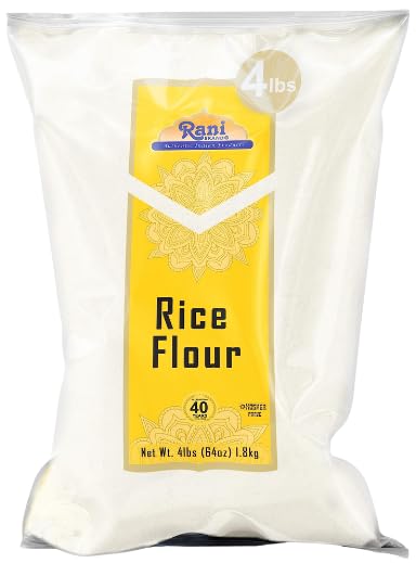 Rani Premium White Rice Flour 64oz (4lbs) 1.81kg - All Natural, Gluten-Free, Vegan, Non-GMO, Kosher Certified | Authentic Indian Origin | Perfect for Baking, Cooking & Gluten-Free Recipes