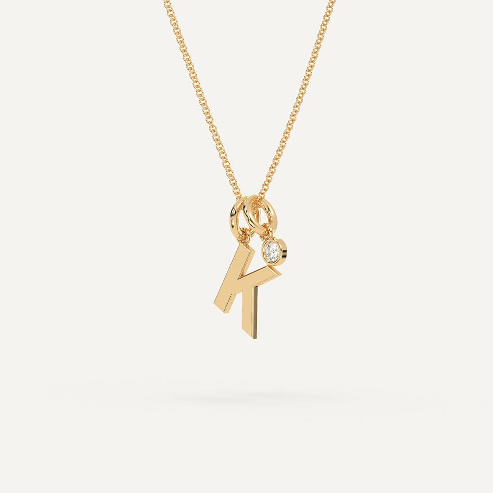 Initial Letter K Necklace - Personalized Gold or Silver Name Necklace for Women - Perfect Gift for Birthday, Anniversary & Valentine's Day - Elegant Layering Jewelry for Everyday Wear
