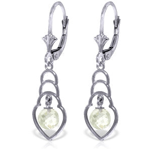 1.25 Carat 14K Solid White Gold White Topaz Stud Earrings for Women - Hypoallergenic, Secure Backing, Perfect for Weddings & Everyday Wear