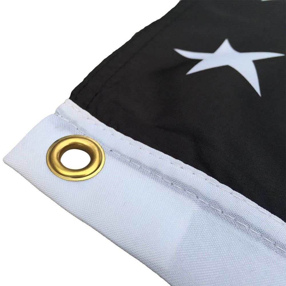Thin Blue Line American Flag - Black & White US Flag with Blue Stripe & Brass Grommets - Police Support, Back the Blue, Law Enforcement Appreciation - Perfect for Home, Office, Car & Outdoor Display