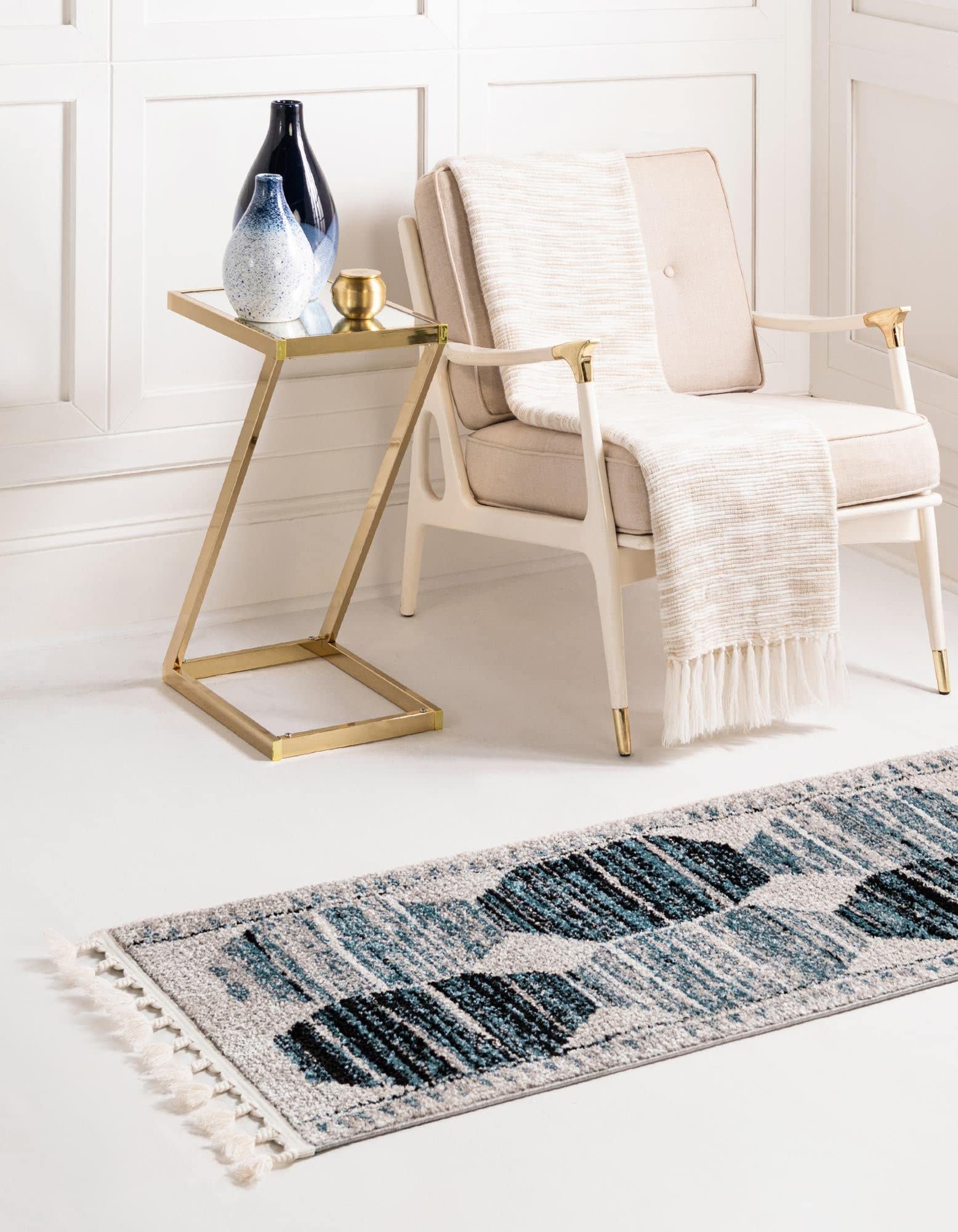 Unique Loom Aramis Collection Blue & Black Area Rug - 2'7