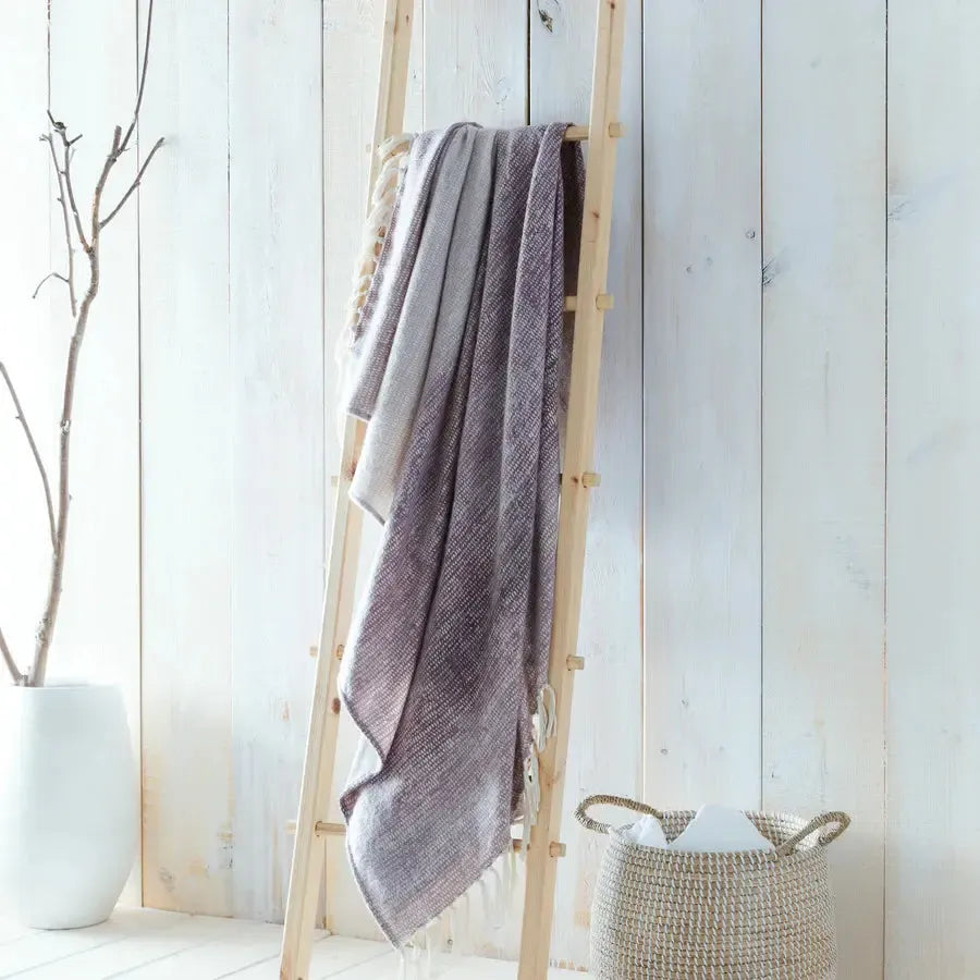 Drift Home Bretton Soft and Cozy Throw Blanket - Mauve Color for Living Room, Bedroom, or Outdoor Use