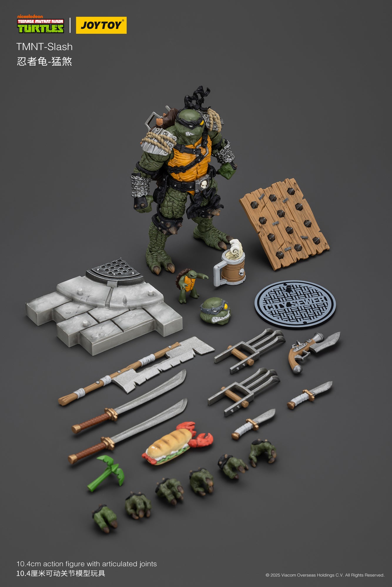 1/18 JOYTOY TMNT Slash & Tokka Action Figure Set - Collectible Ninja Turtle Villains for Display & Play - Perfect for TMNT Fans & Toy Collectors