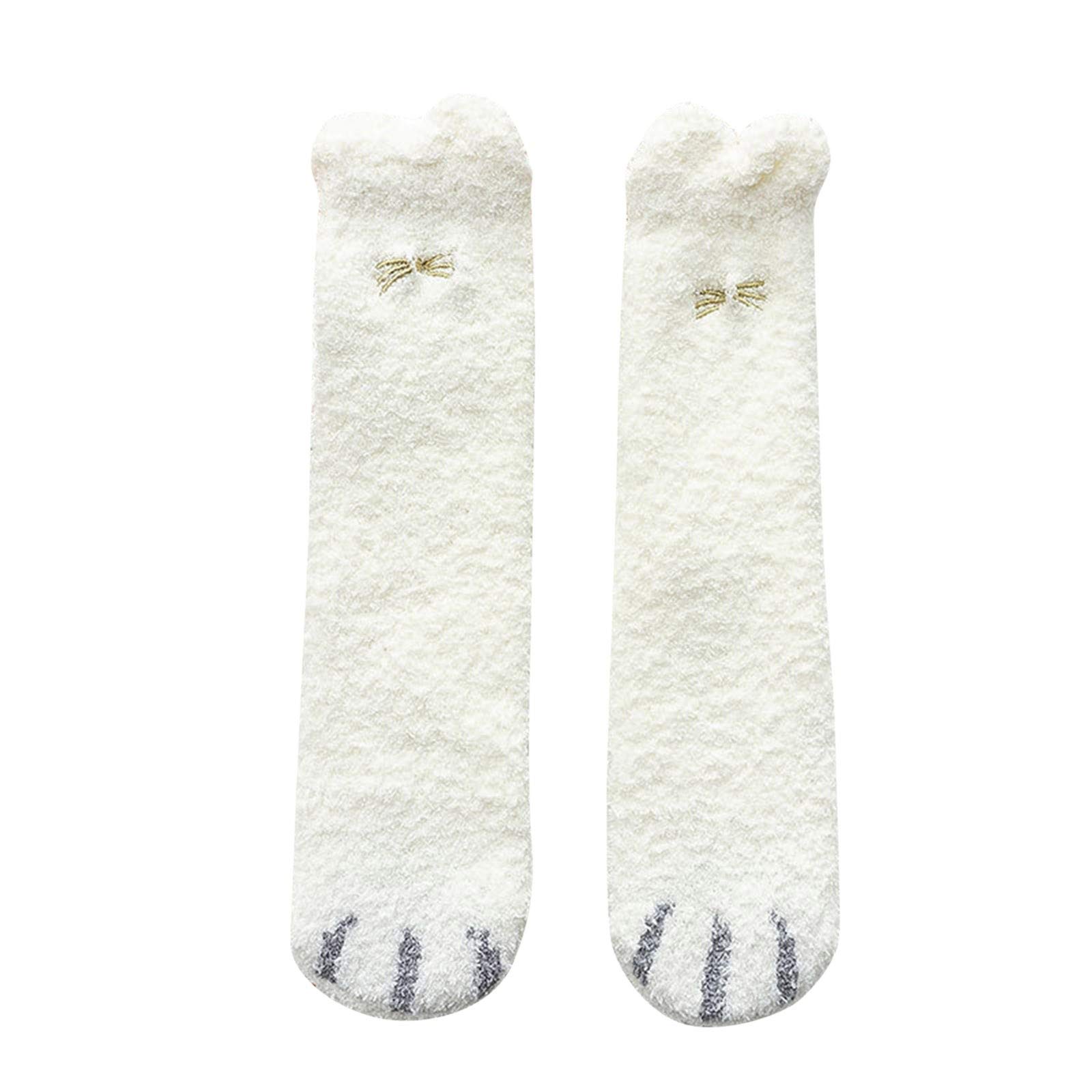 Cozy Winter Socks for Women - Thick Velvet Warm Socks with Cute Animal Print - 1 Pair - Perfect for Cold Weather & Indoor Comfort