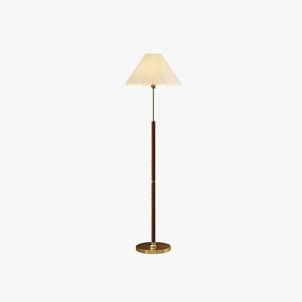 Vintage Wooden Pole Cone Shaped Table Lamp - Classic Home Decor for Living Room, Bedroom & Office Lighting
