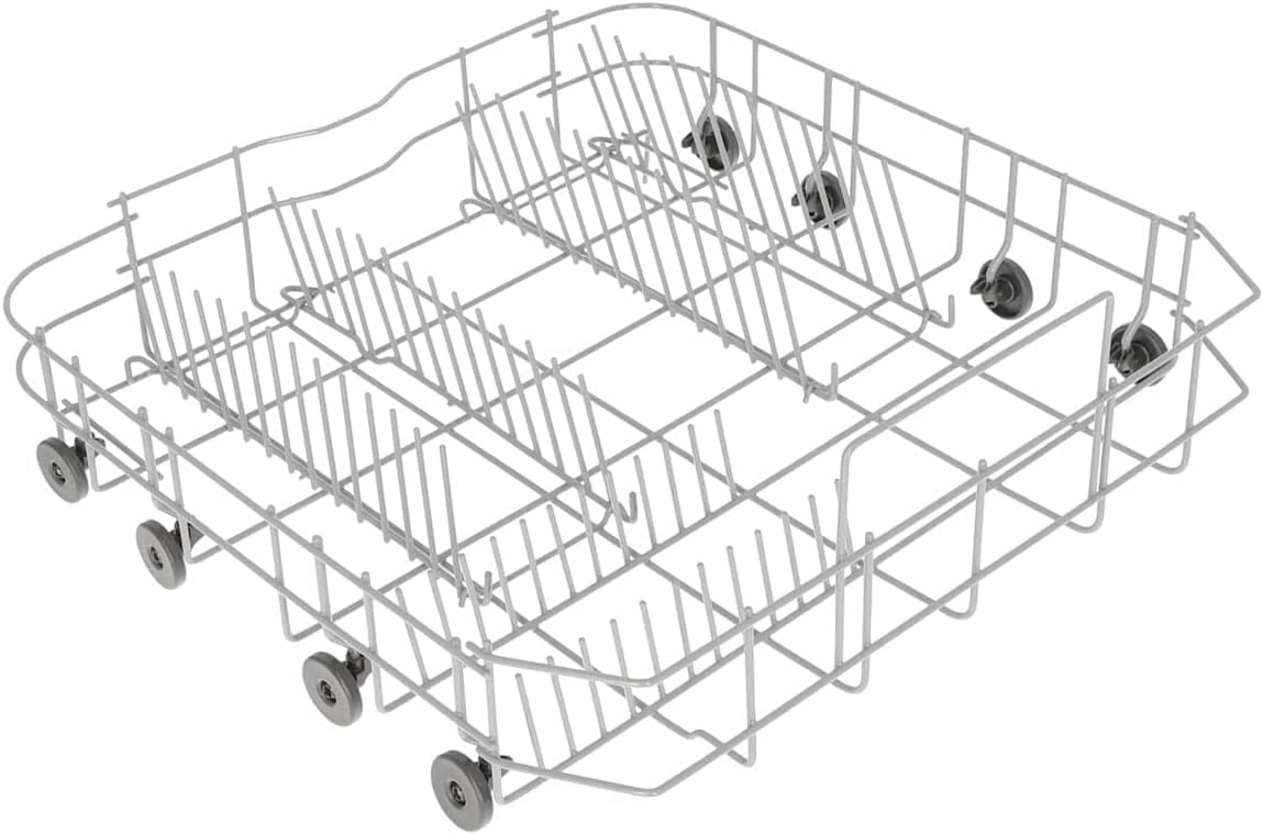 Original Rex Electrolux 8090030159 Replacement Lower Dishwasher Basket with Wheels - Compatible with Electrolux Dishwashers - Perfect for Kitchen Appliance Repair & Maintenance