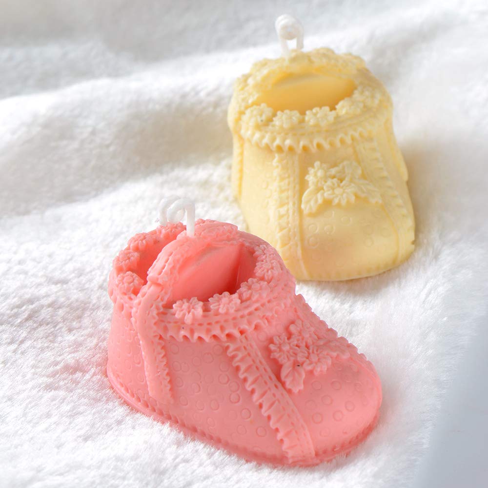 DIY Baby Shoe Shaped Silicone Candle Molds - Handmade Decorative Craft Tools for Candle Making, Soap Making, Resin Art & Home Decor