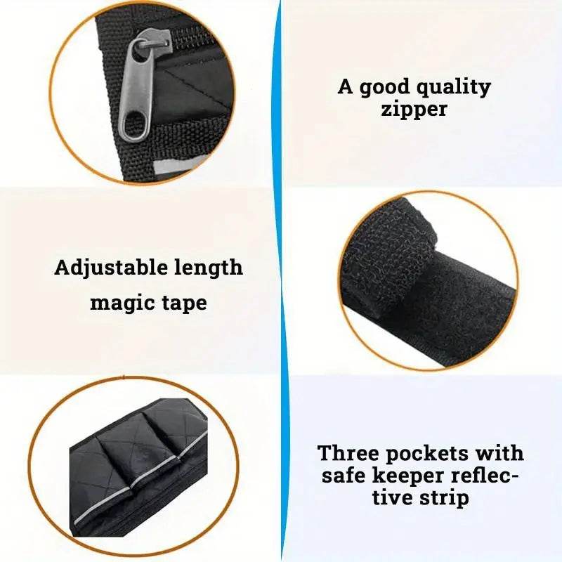 Portable Wheelchair Side Pouch Organizer - Waterproof Storage Bag with Multiple Pockets for Medical Supplies, Phone & Essentials - Ideal for Disabled & Elderly Mobility Assistance