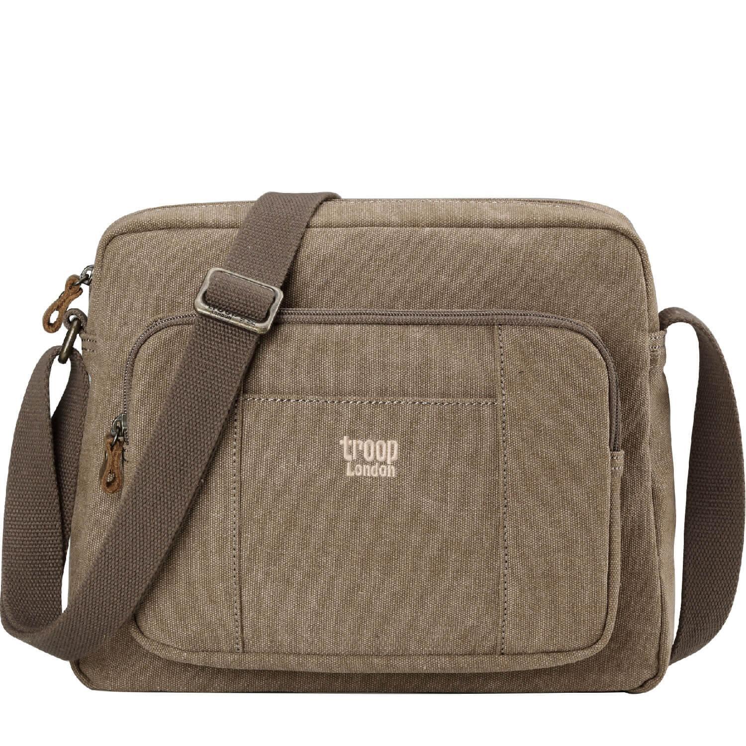 TRP0234 Troop London Classic Canvas Crossbody Bag - Stylish & Durable for Travel, Work & Everyday Use
