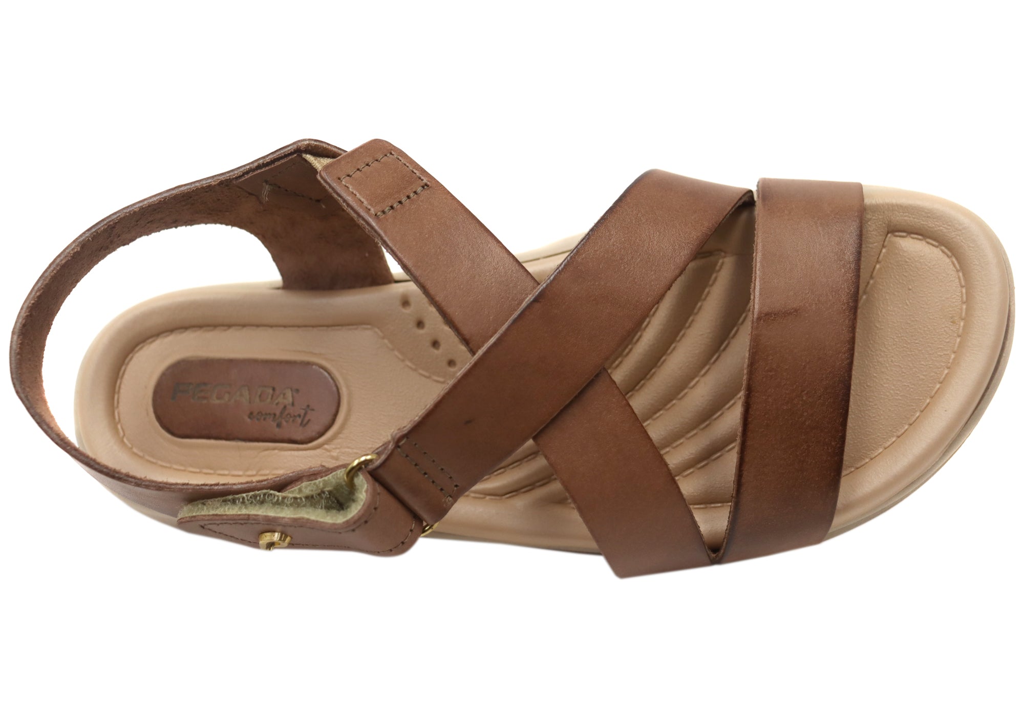 Pegada Mavada Women's Comfortable Leather Sandals - Handmade in Brazil - Perfect for Summer, Beach & Casual Outings