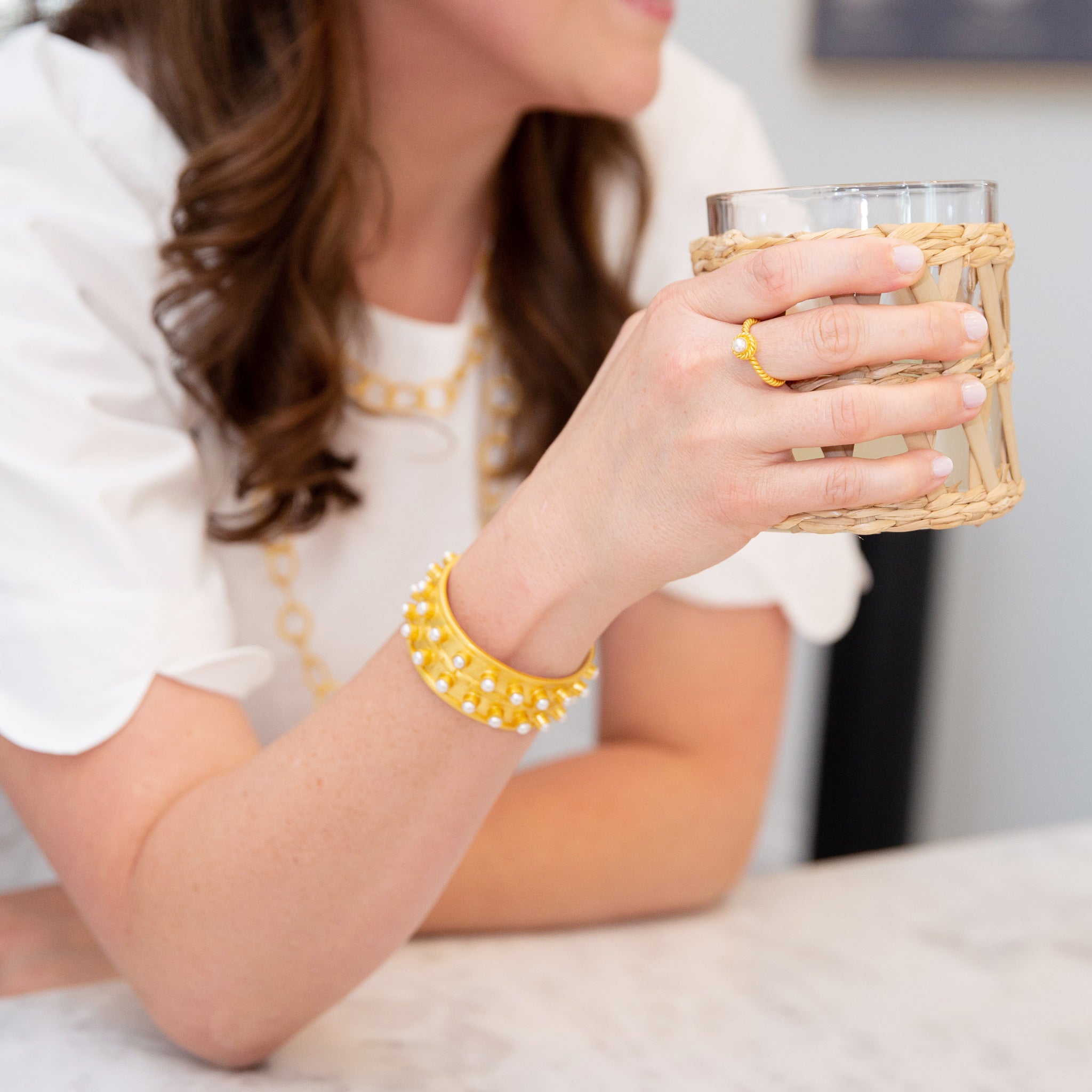 Elegant Ray of Light Pearl Cuff Bracelet for Women - Perfect for Weddings, Parties & Special Occasions