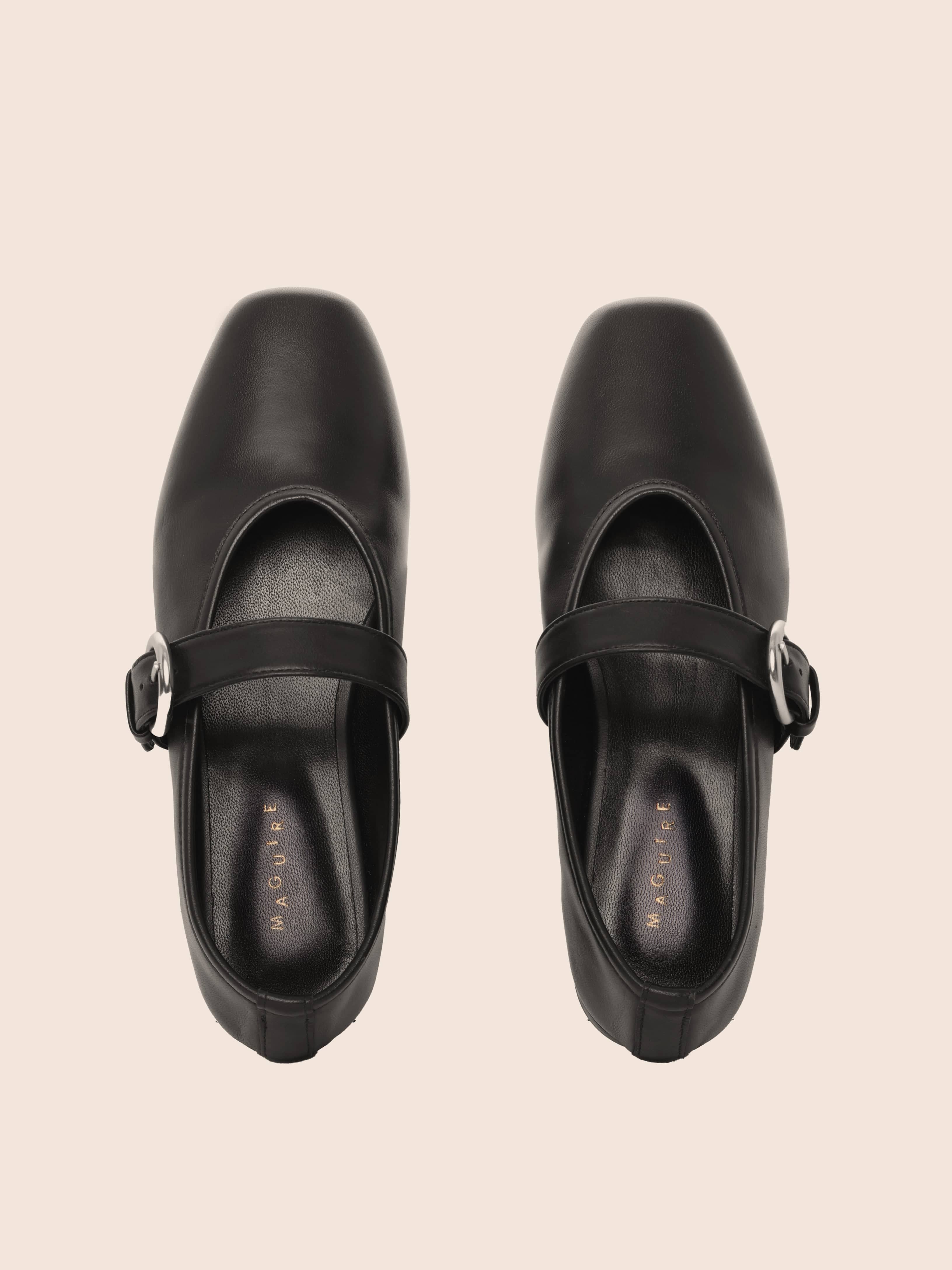 Aveiro Black Ballerina Flats for Women - Comfortable & Stylish Ballet Shoes for Casual Wear, Office, and Dance Practice