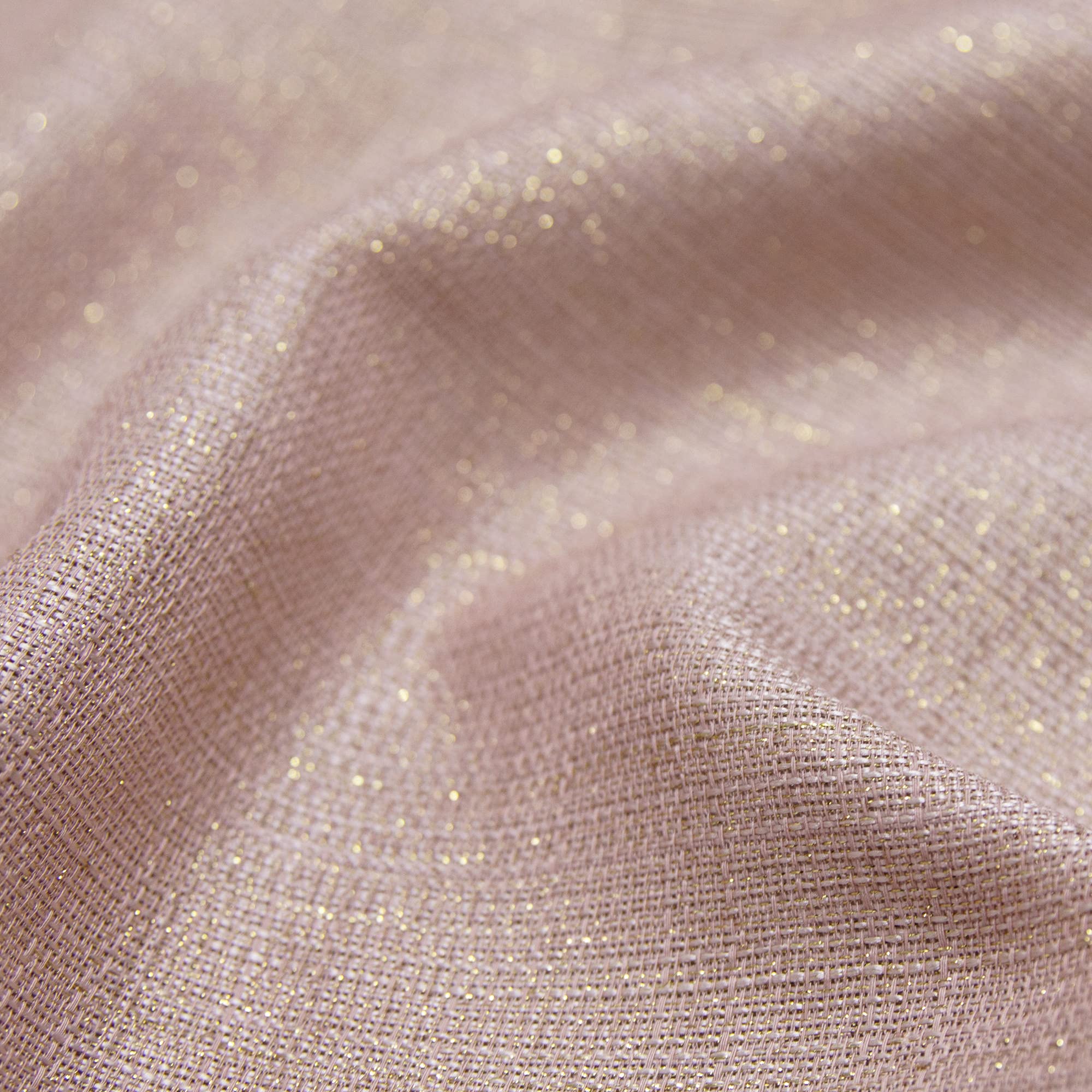 Rose Gold Sparkle Glitter Curtains for Girls Bedroom - 63 Inch Length, 2 Panels, Grommet Top, Thick Sheer Semi-Privacy - Blush Pink Shimmer Drapes for Nursery, Teen Room & Baby Decor (52x63 Inches) - Perfect for Bedroom, Living Room & Window Treatments