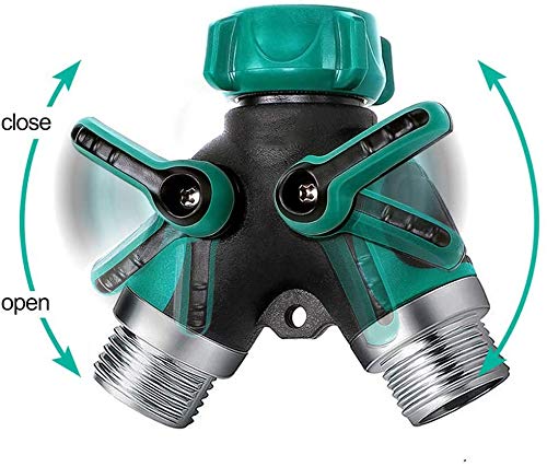 2024 Upgraded Metal Garden Hose Splitter - 2 Way Y Hose Connector with 3/4