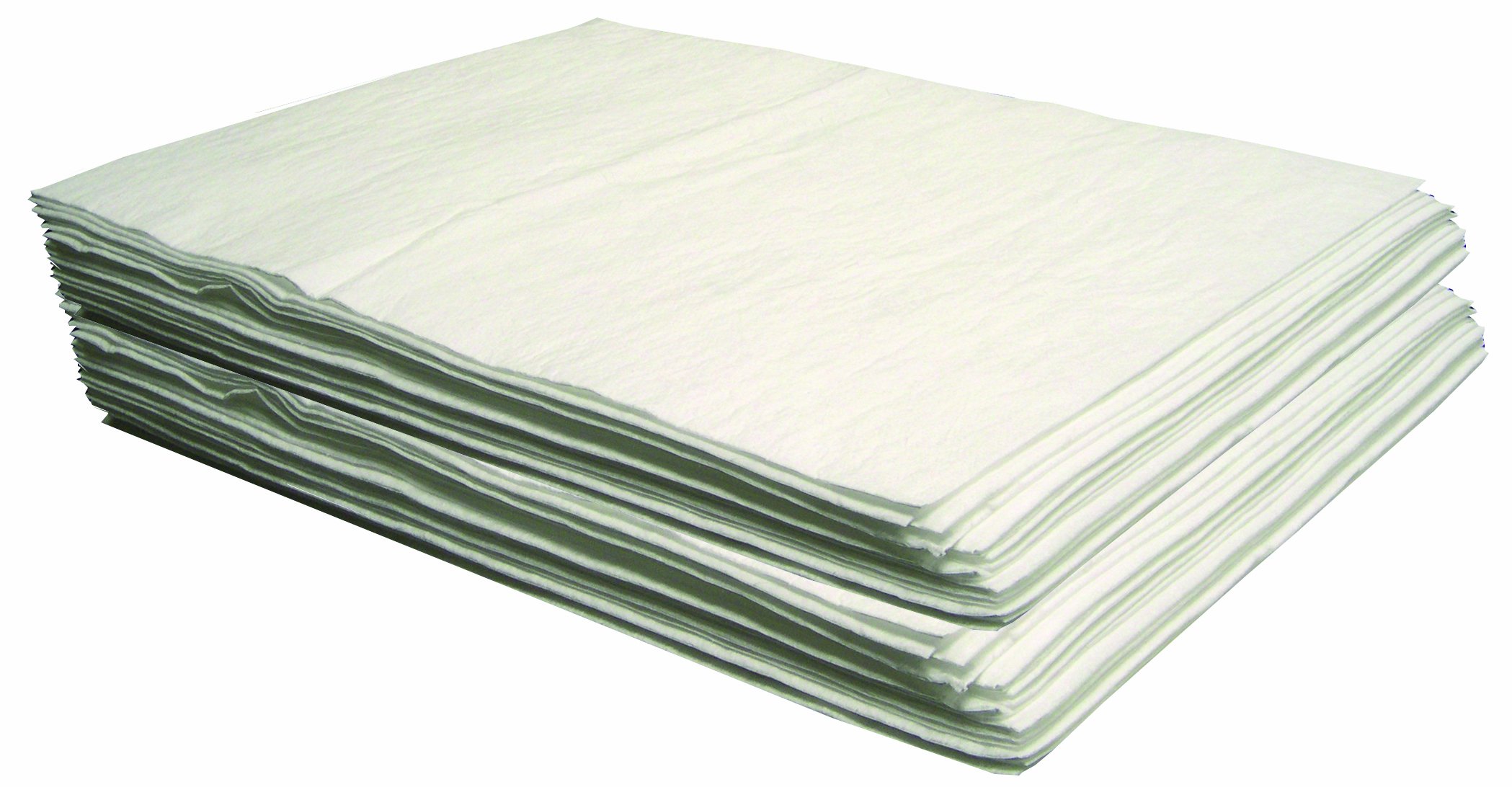 Oil-Dri L90853 White Meltblown Polypropylene Heavy-Duty Oil Absorbent Pads, 40