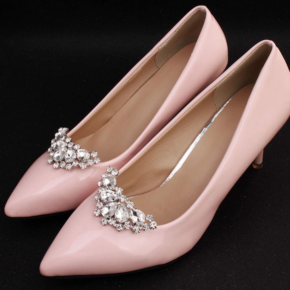 Holibanna Rhinestone Crystal Shoe Clips - Elegant Women's Jewelry Charms & Buckle Accessories for Wedding, Prom & Special Occasions