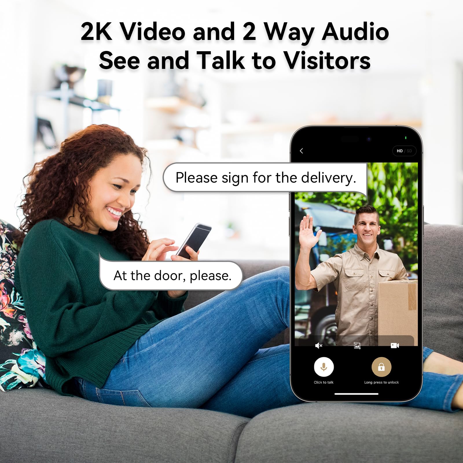 Smart WiFi Video Door Lock with Doorbell Camera - 6-in-1 Keyless Entry Deadbolt for Front Door - Fingerprint, Keypad, App & Voice Control - Auto Lock & IP65 Weatherproof - Secure Your Home with Video Calling & Remote Access - Perfect for Apartments, Smart Homes & Vacation Rentals