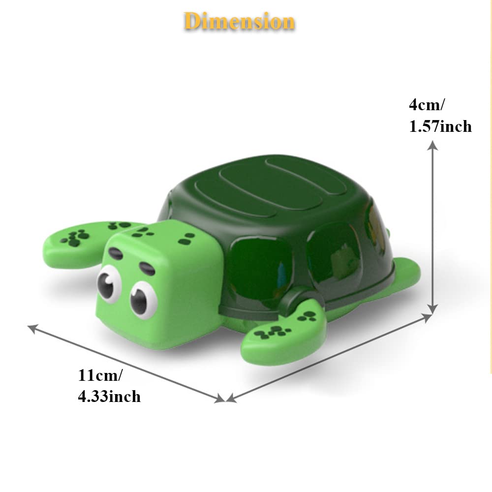 Wind Up Turtle Bath Toy - Swimming Sea Turtle Water Toy, Clockwork Tortoise Tub Toy for Kids - Floating Pool & Bathtub Toy for Toddlers (Green) - Perfect for Bath Time Fun & Sensory Play
