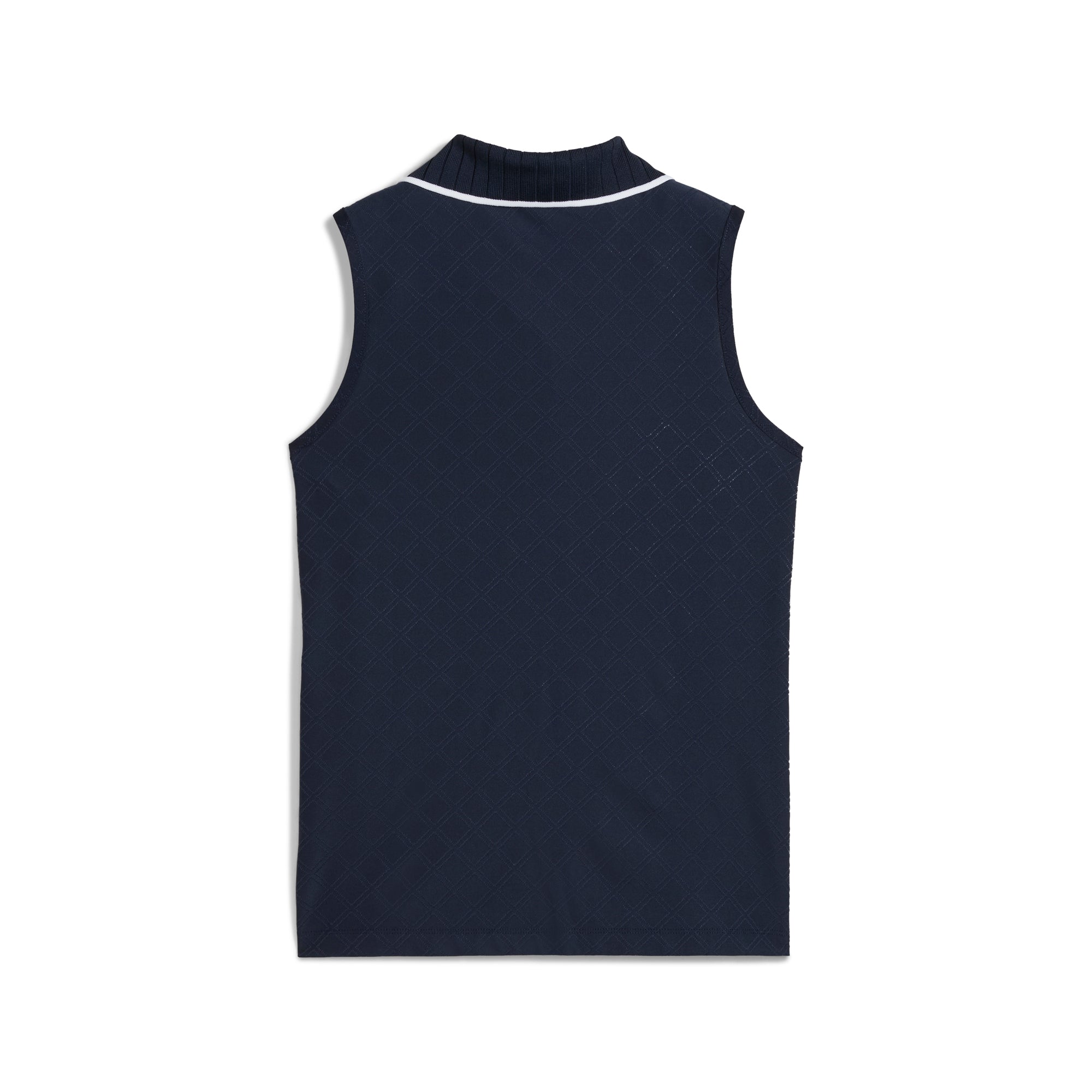 Women's AP Jacquard Sleeveless Golf Polo Shirt - Breathable Moisture-Wicking Performance Top for Golf, Tennis & Summer Outdoor Activities