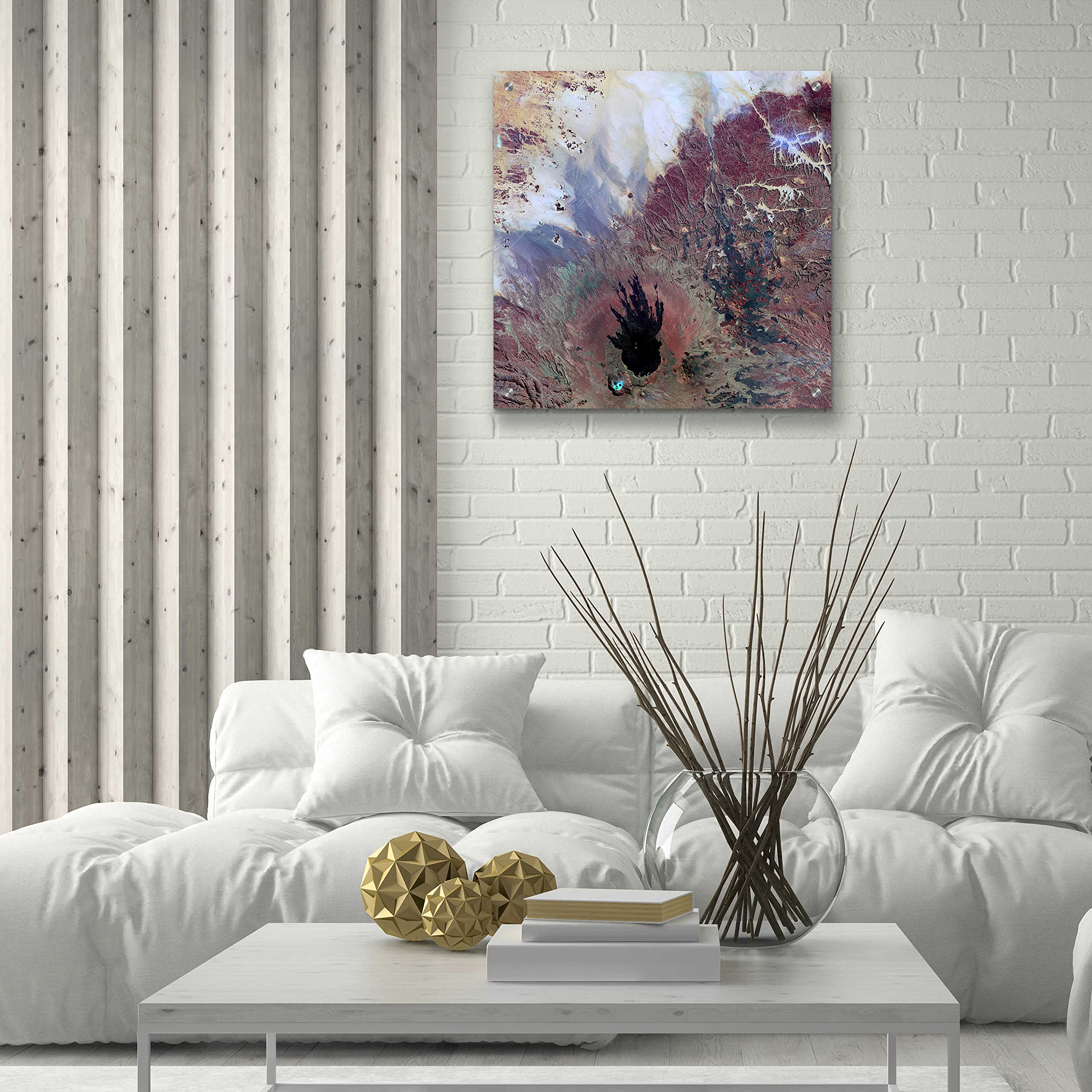 Epic 'Earth as Art: The Watcher' Acrylic Glass Wall Art - 24x24 Inches Modern Home Decor for Living Room, Bedroom & Office