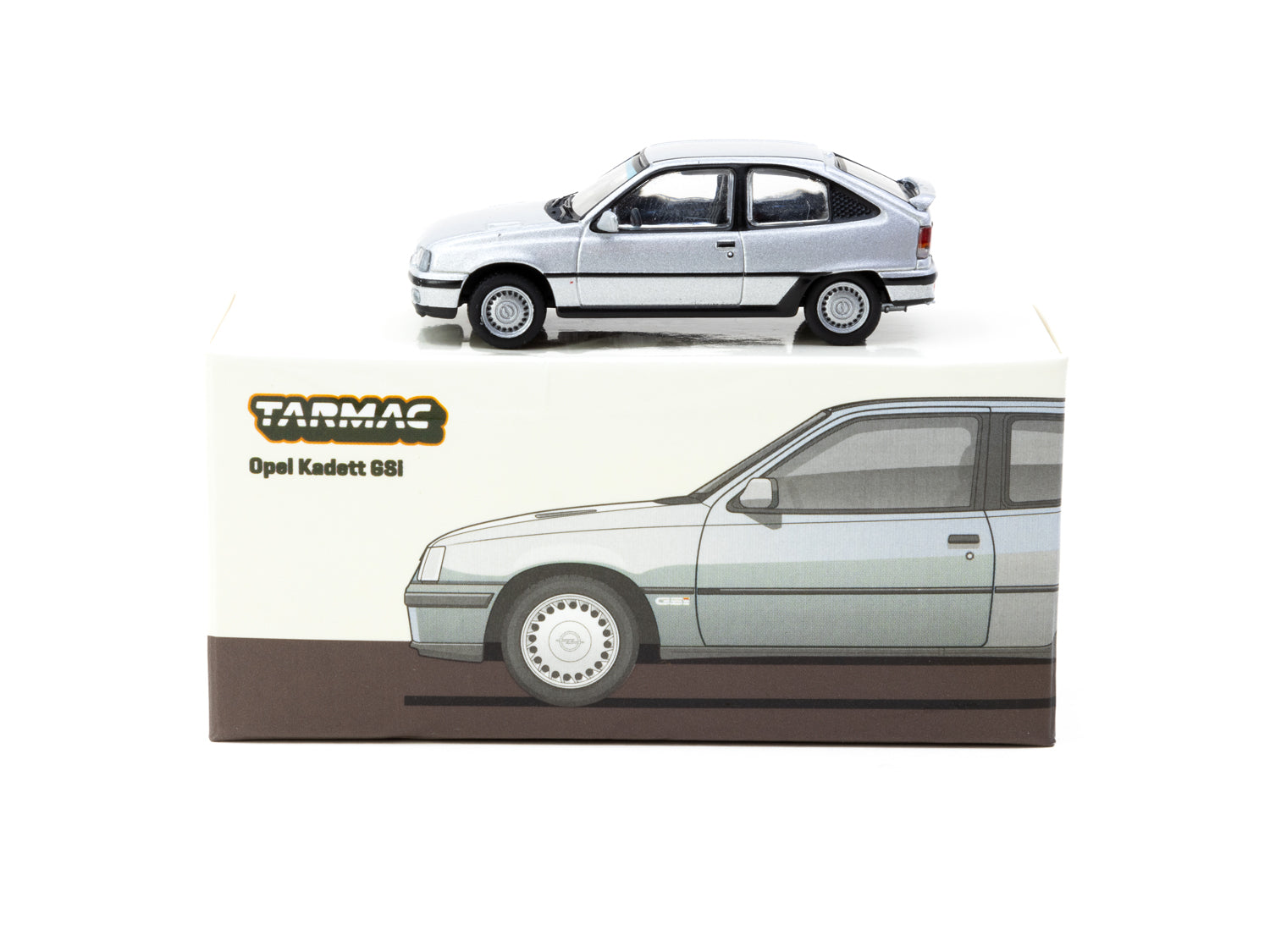 Tarmac Works 1/64 Scale Opel Kadett GSi Diecast Model Car - Silver Finish | Collectible Miniature Vehicle for Display & Racing Scenes | Perfect for Car Enthusiasts & Model Collectors